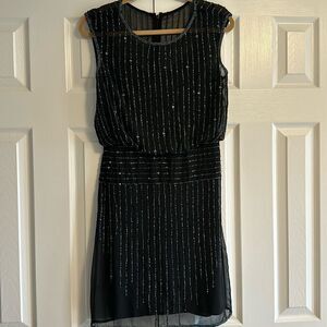 Adrianna Papell Women’s Black with Beading Cocktail Dress - Size 4